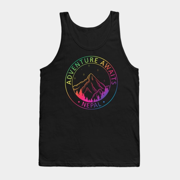 Kathmandu, Pokhara, Bharatpur, Lalitpur, Birgunj, Biratnagar, Nepal - Adventure Awaits Tank Top by ShopBuzz